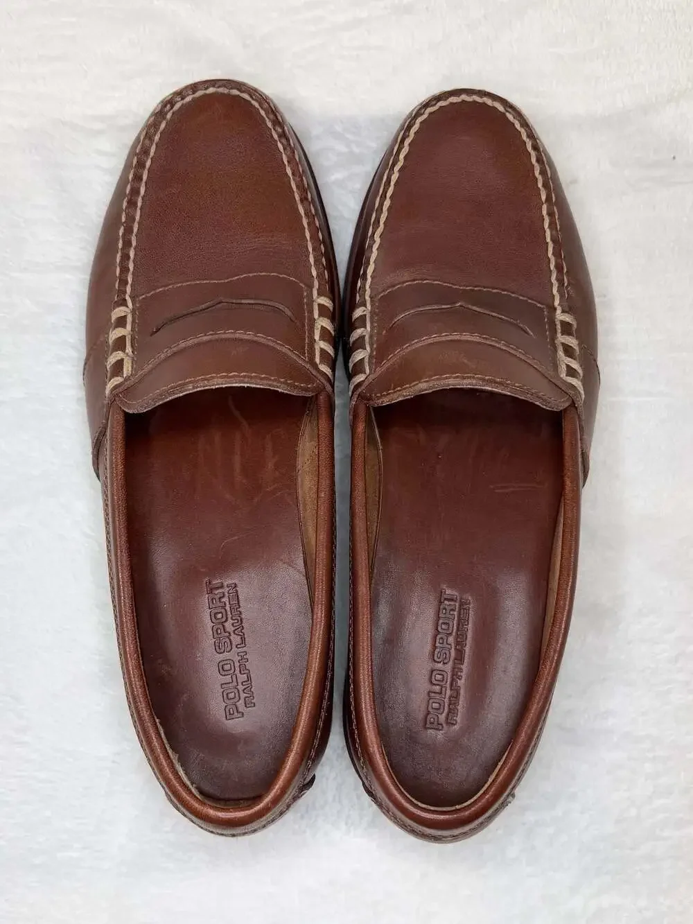 Polo Sport Ralph Lauren Brown Leather Penny Loafers